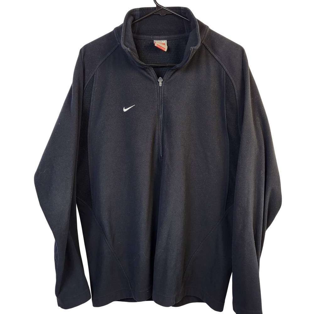 Nike Team Therma-FIT Mens Black Quarter Zip Fleece Pullover S9BID 107544 M